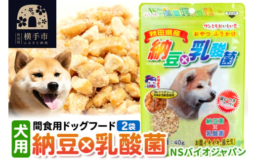 間食用ドッグフード 納豆×乳酸菌（犬用）2袋 ゆうパケット 1209023 - 秋田県横手市