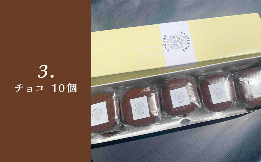 スフレタイプ の チーズケーキ 10個入 【チョコ】