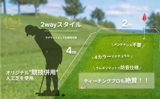 UP_11 ゴルフ練習用GRパターマット24（2m×4m）＋美浦村ゴルフレッスン・フィッティングチケット 1279539 - 茨城県美浦村