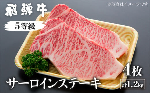 飛騨牛 サーロインステーキ 5等級 A5 計1.2kg (4枚)(真空パック) 牛肉 和牛 肉の沖村