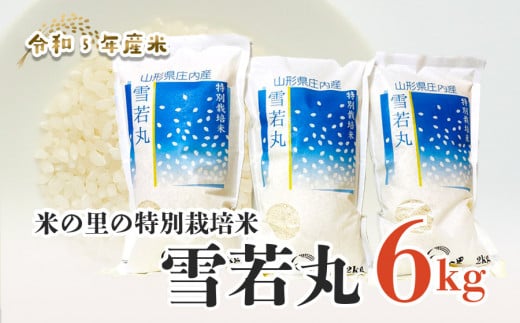 A05-003【令和5年産】 米の里の特別栽培米雪若丸6kg