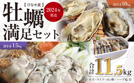 【2024年発送】ひなせ産　牡蠣　満足セット 540257 - 岡山県備前市