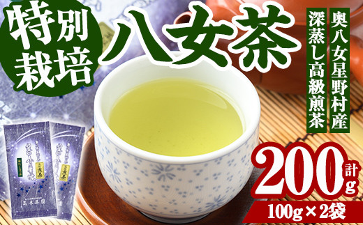 奥八女星野村 深蒸し高級煎茶(計200g・100g×2袋) 八女茶 緑茶 せん茶