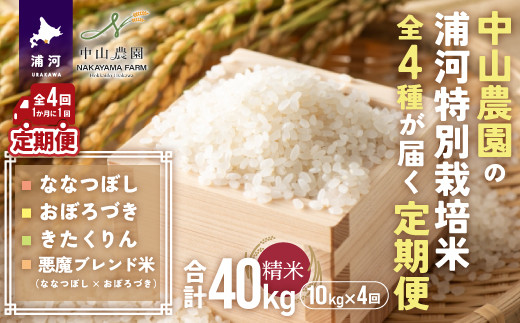 特別栽培米4種(ななつぼし・きたくりん・おぼろづき・悪魔ブレンド)の味比べ定期便です！