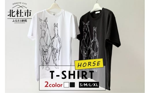 HORSE T-SHIRT[サイズ:S/M/L/XL][色:WHITE/SMOKE BLACK]