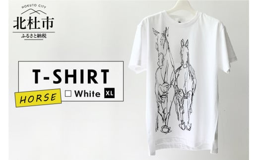 HORSE T-SHIRT【XLサイズ／WHITE】 719218 - 山梨県北杜市