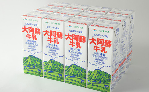 【12ヶ月定期便】大阿蘇牛乳 1L×12本(×12回) 合計144L