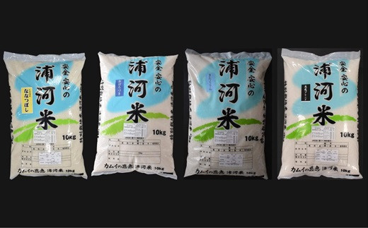 特別栽培米それぞれの味の違いをお楽しみください。1ヶ月に1種類ずつ(全4回発送)