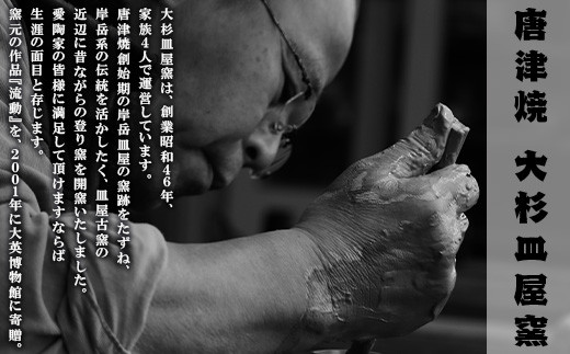 大杉皿窯は、創業46年、家族4人で運営しています。
土物ならではの温かみのある作品を日々作陶しています。