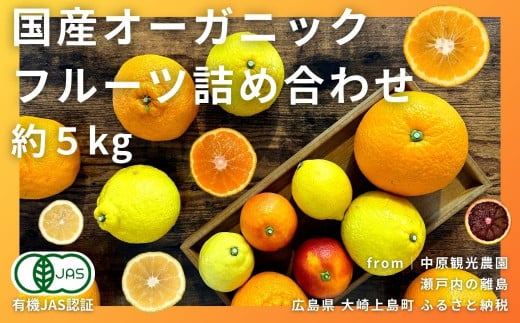 【3月限定】瀬戸内の春 国産オーガニックフルーツ5種詰め合わせ 約5kg [有機JAS認証]