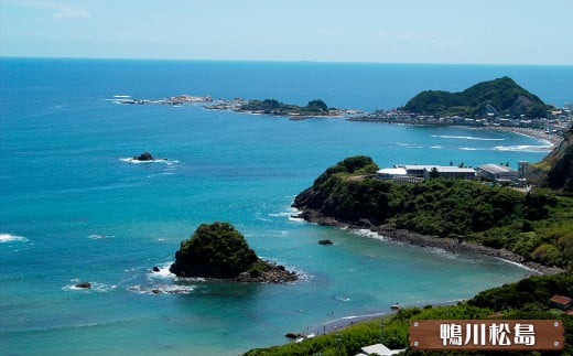 新日本百景にも選ばれた「鴨川松島」島々に茂る松の緑と透き通るような海、白波とのコントラストは必見です。
