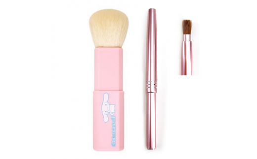 熊野化粧筆　シナモロール携帯用ブラシ＆携帯リップブラシセット