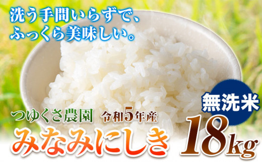 米 令和5年産 みなみにしき 無洗米 18kg 熊本県 荒尾市産 米 無洗米 選べる つゆくさ農園 [30日以内に出荷予定(土日祝除く)] 米 こめ コメ 無洗米
