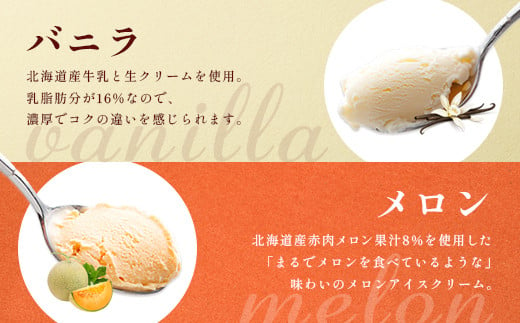 【Secoma】北海道アイスクリーム（バニラ・メロン各6個セット）