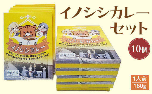 イノシシカレーセット（１０個） カレー レトルト イノシシ肉 猪 いのしし 263935 - 鳥取県倉吉市