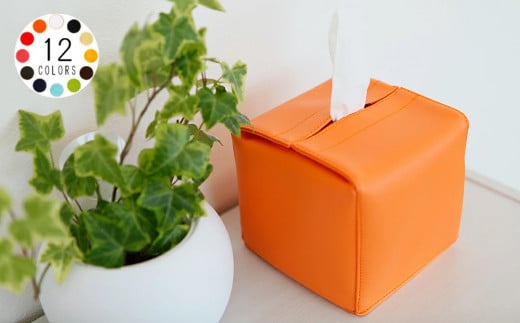 PVCレザーティッシュケースハーフサイズ用「JECY cube」 / 雑貨 日用品 インテリア 千葉県
