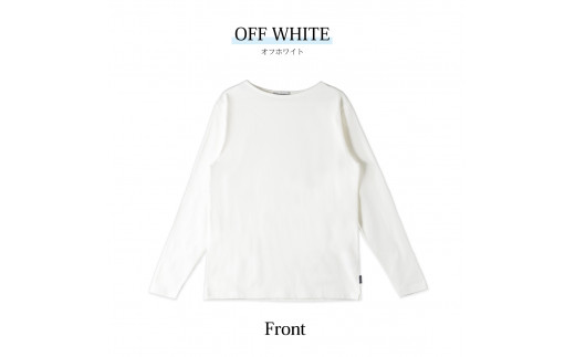 メンズ 長袖ボートネックTシャツ（FL22FＷ-004M）オフホワイト 白【XL ...