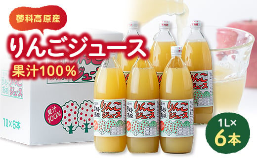 果汁100%りんごジュース　1L×6本【1416317】 1011565 - 長野県茅野市