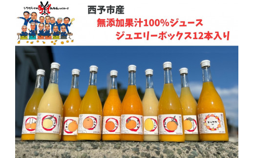 西予市産柑橘ジュエリーボックス12本入り（無添加果汁100％ジュース） 232485 - 愛媛県西予市