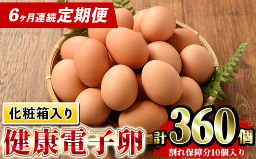 E-115H【6か月定期便】鹿児島県産！健康電子卵(計60個 計120個 全6回お届け♪ ）
