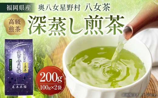【八女茶】奥八女星野村 深蒸し高級煎茶(深蒸し茶)100g×2袋