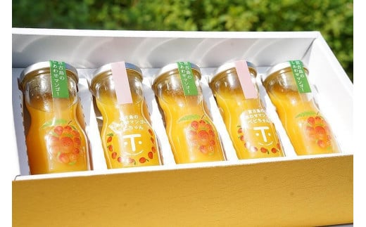 【飲み比べセット】宮古島のしあわせマンゴー 小瓶5本セット 1243566 - 沖縄県宮古島市
