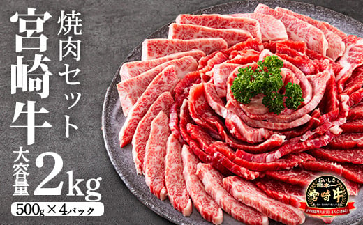 宮崎牛網焼き用・焼肉用セット（2kg）
