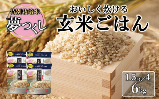 おいしく炊ける玄米ごはん夢つくし 6kg 1238454 - 福岡県大川市