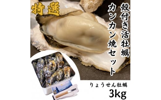殻付活牡蠣カンカン焼セット 4kg (加熱用)（予約受付中：旬にお届け