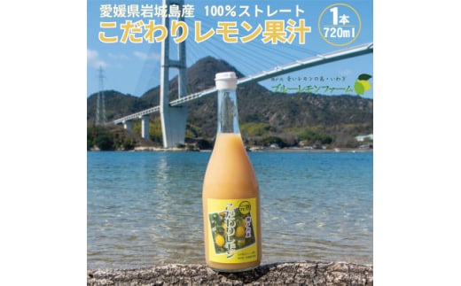 愛媛　ブルーレモンファームのレモン果汁　720ml　1本【1489703】 1247745 - 愛媛県上島町
