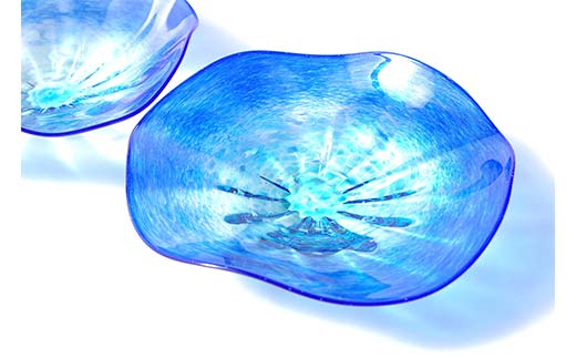 【ギフト用】皿鉢「Ringing　Blue」＜ガラス作家 池本美和＞ F6L-467 448386 - 山口県山陽小野田市