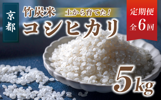 【新米】【定期便６回】 特別栽培米 竹炭米 5kg×6回 白米 計30kg
