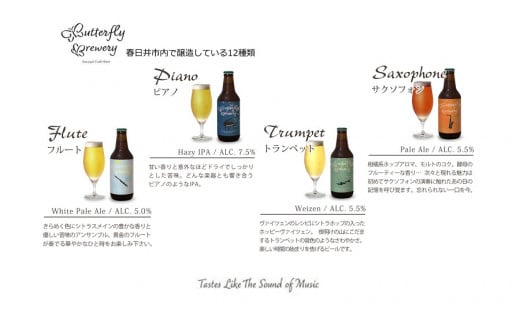 春日井市内で醸造している９種類からその時お薦めの4本をチョイスしてお送りします。