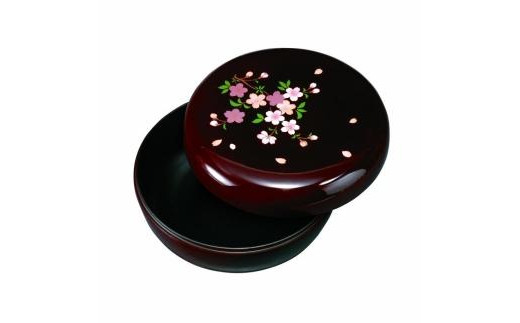 6.0寸 菓子器 溜 里桜（内梨地）【YG92】 1254440 - 和歌山県高野町