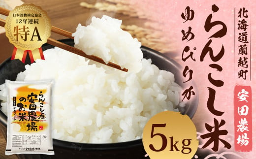らんこし米 特別栽培米 ゆめぴりか 5kg (安田農場)