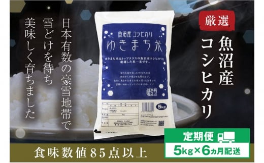 【定期便／6ヶ月】ゆきまち米5kg 極上魚沼産コシヒカリ 506038 - 新潟県十日町市