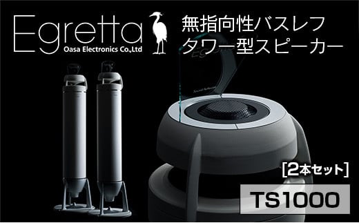 オオアサ電子　Egretta(エグレッタ)無指向性バスレフ・タワー型スピーカー TS1000 779456 - 広島県北広島町
