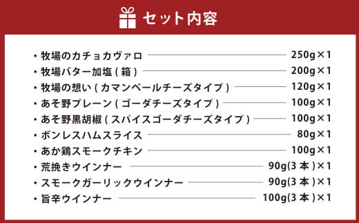 阿蘇ミルク牧場乳製品・ミートセット 合計10種類 