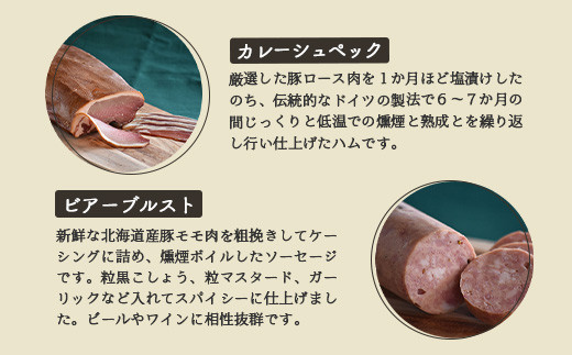 【北海道産豚肉使用】ロースハム・ベーコン・ソーセージ Eセット（6種計約1740g）【24156】