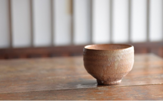 №5226-1036]萩焼 抹茶碗 一点もの 工芸品 口径12.6cm×高さ9.4cm
