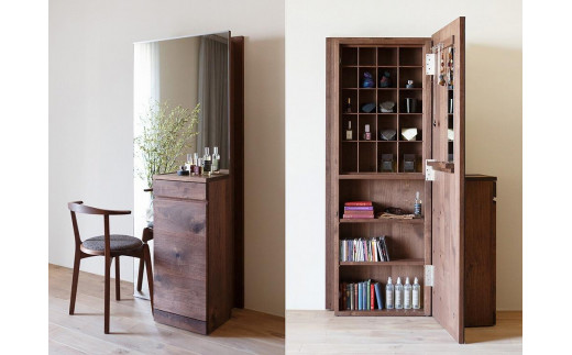 CARAMELLA Storage Mirror (R) walnut 439804 - 福岡県大川市