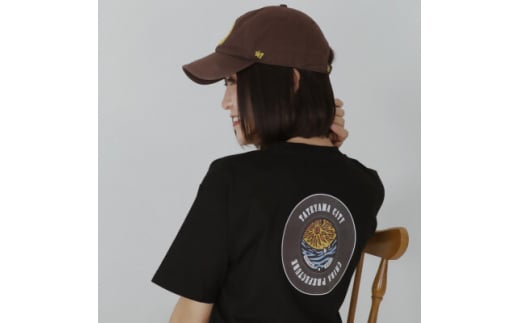 バックプリント 館山市 マンホールTシャツ 黒 XLサイズ【1489891】 1263615 - 千葉県館山市