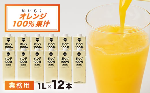 めいらく業務用100%果汁(オレンジ)　12本【1289797】 300112 - 千葉県佐倉市