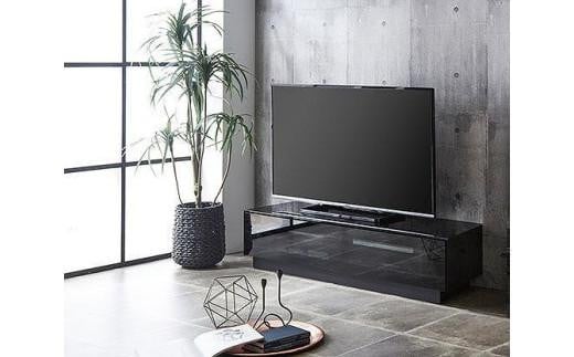 【開梱設置】テレビ台 ルーチェ ガラスタイプ 幅150-200cm TV ブラック 黒 テレビボード TV台 TVボード ローボード 家具 578973 - 福岡県大川市