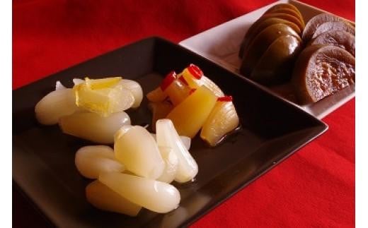 らっきょう すいかの漬物詰め合わせ 3種類「白雪食品セット」 1088051 - 鳥取県琴浦町