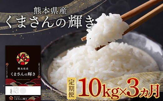 FKK19-879 【3ヵ月定期】熊本県産米くまさんの輝き 10kg (5kg×2袋) 1291847 - 熊本県嘉島町