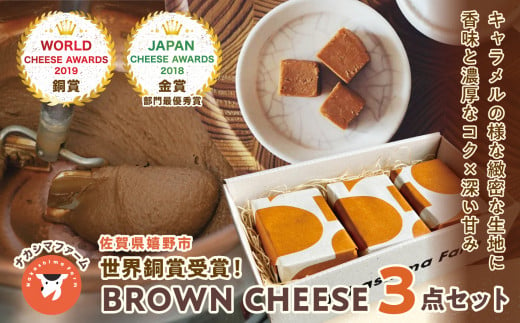 [ナカシマファーム]世界銅賞受賞!BROWN CHEESE 3点セット