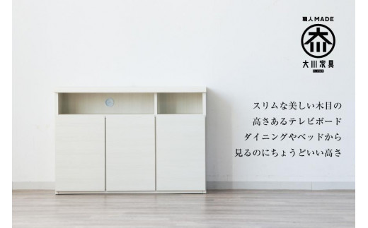 家具 テレビ台 収納 幅90cm 高さ63cm TVボード ホワイト 454810 - 福岡県大川市