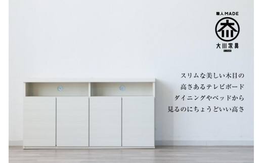 家具 テレビ台 収納 幅120cm 高さ63cm TVボード ホワイト 454812 - 福岡県大川市