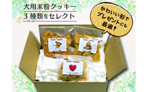犬用米粉クッキーセット（3種類） 1039998 - 兵庫県兵庫県庁